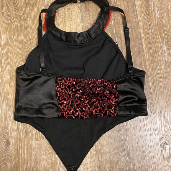 Revolution glamorous Tenth House 2 piece dance costume red TH19215 adult SA - Picture 5 of 13